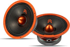 MX80E2 Loudspeaker 8 Inch Midrange 640 Watts 4 Ohms Orange Bullet, Premium Quality Audio Door Speakers for Car or Truck Stereo Sound System, Orange (2 Speakers) by Unknown