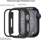6-Pack Case Compatible with Apple Watch Series 9 8 7 41mm with Tempered Glass Screen Protector, Ultra-Thin Hard PC Full Protective Face Cover Bumper for iWatch 41 mm - Image 2