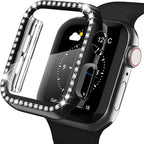 Recoppa Compatible for Apple Watch Case with Screen Protector for Apple Watch 44mm Series 6/5/4/SE, Bling Crystal Diamond Rhinestone Ultra-Thin Bumper Full Cover Protective Case for Women Girls iWatch by Recoppa