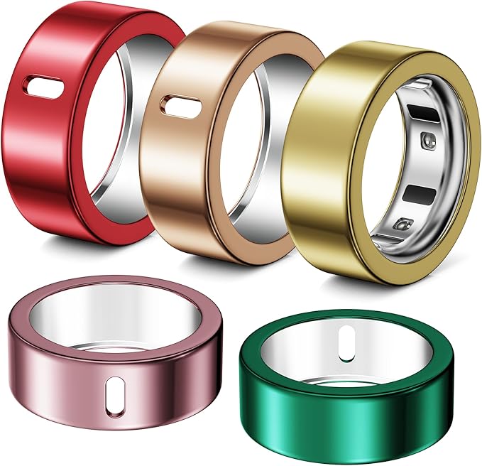 5 Pack Ring Cover Compatible with Oura Ring Gen 4/Oura Ring Gen 3 Horizon/Heritage, Abrasion-Resistant TPU Case for Oura Ring Protector Accessories for Oura Size 10 by Hexasider