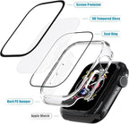 2 Pack Case for Apple Watch Screen Protector, Hard PC Case with Tempered Glass Protective Cover Guard Bumper, Slim Apple Watch Cover for iWatch Series 11 Series 10 - Clear/Clear 42mm - Image 5