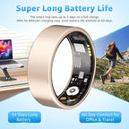 Smart Ring Health Tracker for Women & Men, Fitness Ring with Heart Rate Blood Oxygen, Sleep monitor, Step Tracker, IP68 Waterproof Compatible with iOS & Android, No Subscription Fee (Rose Gold, 11) - Image 5