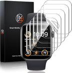 LK 6 Pack for Apple Watch Screen Protector 44mm, Touch Sensitive [Upgrade Flexible Film] Apple Watch SE Series 6/5/4 Screen Protector, Ultra-thin Max Coverage Soft TPU Film for iWatch 44mm by LK