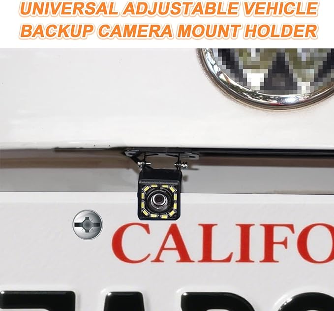 Universal Car Rear View Camera License Plate Bracket, Backup Camera Mount Dash Cam Mirror Cam Accessory Rear Camera Mount with Adjustable Vehicle Backup Camera Mount Holder - Image 7