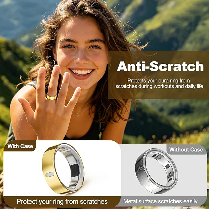 4 Pack Upgraded Ring Covers Compatible with Oura Ring Gen 4/Gen 3, TPU Anti-Scratch Protector Accessories for Oura Ring Cover Jacket for Women Men, Size 11 (Not for Oura Ring 4 Ceramic) - Image 5