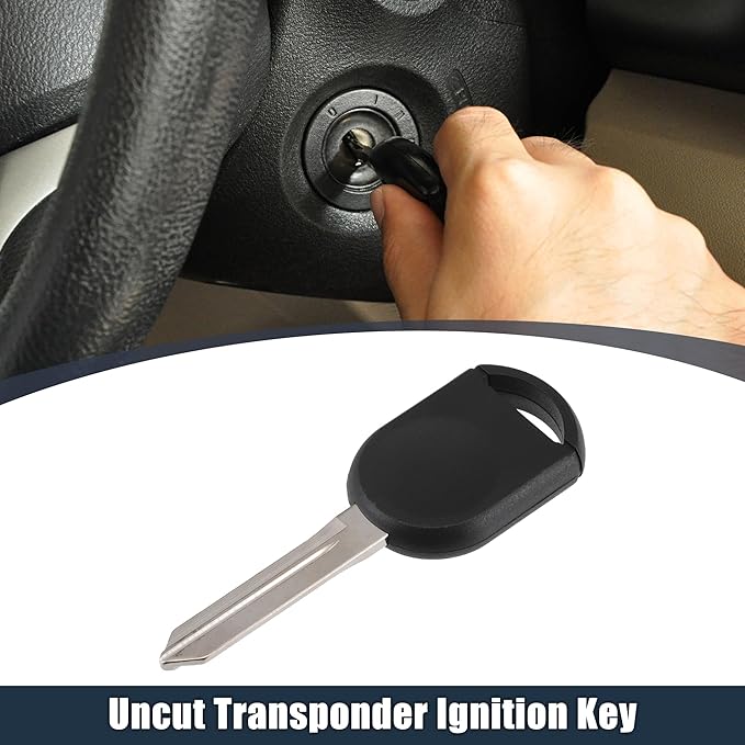 X AUTOHAUX Replacement Uncut Transponder Chip Key Chipped Ignition Key Fob for Ford F-150 F-250 F-350 F-450 F-550 Edge Escape Explorer Focus with 63 Chip - Image 2