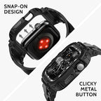 amBand Bands Case Compatible with Apple Watch Series 11/10 46mm for Men, M1 Sport Rugged Heavy Duty Cover Tactical Strap Military Grade Protective Bumper Protector for iWatch 46 mm Men, Black - Image 5