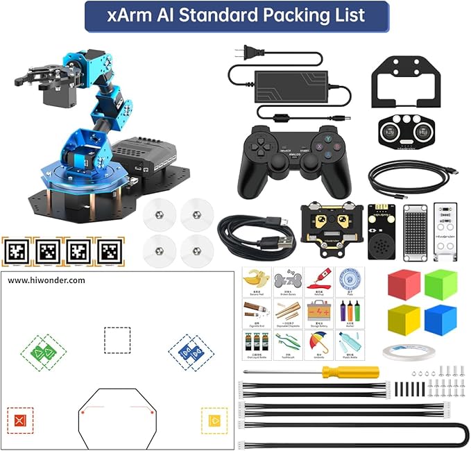 LewanSoul Robotic Arm AI Vision Voice Control for Arduino Scratch Python 6DOF Smart Robot Arm STEM Project Educational Robot & Engineering Kits, Science/Coding/Programming Set, xArmAI Standard Kit - Image 8