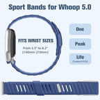 Getino Sport Band Compatible with Whoop 5.0 Bands One, Peak and Life/MG, Breathable Waterproof Silicone Adjustable Replacement Accessories Strap for Whoop Band 5.0 Fitness Activity Tracker, NavyBlue - Image 4