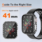 Hard Case for Apple Watch Series 9 Series 7 8 45mm [Full Protection], Built-in Screen Protector [Touch Sensitive] Slim Bumper Cover for iWatch S9/S8/S7 Accessories 45mm, Carbon Fiber - Image 2