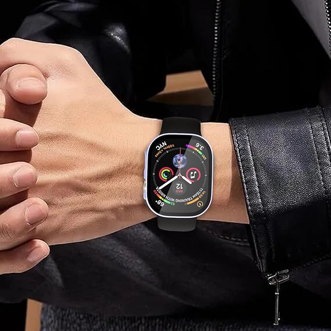 Case for Apple Watch Ultra 2/1 Ultra 3(2025) Screen Protector 49mm, Built-in Tempered Glass [Touch Sensitive] Slim Guard Bumper Hard PC Full Protective Cover for iWatch 49mm - Image 6