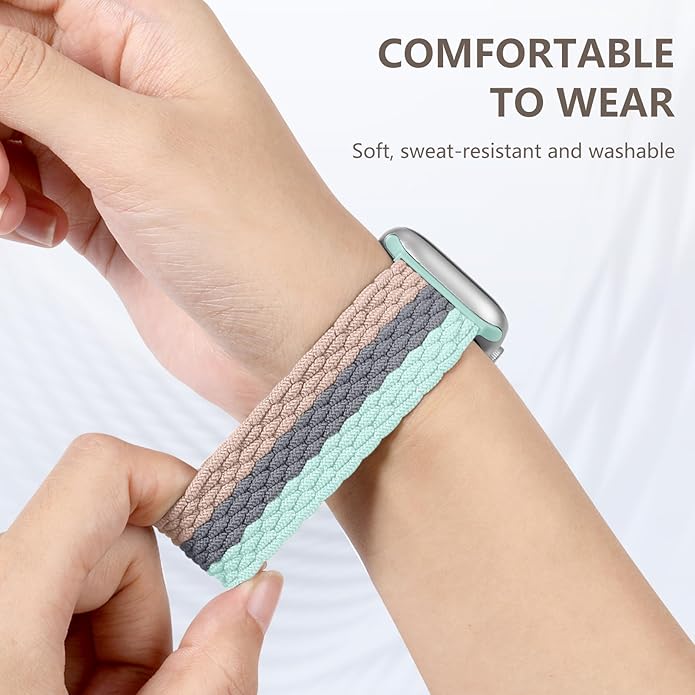 Zedoli Braided Solo Loop Bands Compatible with Apple Watch Band 38mm 40mm 41mm 42mm 44mm 45mm 46mm 49mm Women Men, Stretchy Nylon Sport Elastic Strap for iWatch Series 11 10 9 8 7 6 5 4 3 2 1 SE Ultra - Image 5