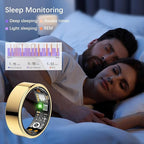 Smart Ring for Women Men, Fitness Ring with Heart Rate, Blood Oxygen,Stress, Sleep Tracker, Step Tracker, Fit Ring No Subscription Fee, IP68 Waterproof Smart Ring for iPhone & Android (Gold, 8#) - Image 3