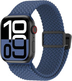 Magnetic Nylon Braided Band Compatible for Apple Watch Ultra2 Ultra 49mm 46mm 45mm 44mm 42mm 41mm 40mm 38mm Women Men ,Adjustable Elastic Sport Strap for iWatch Series10/9/8/7/6/5/4/3/2/1 SE by Drimobiuty