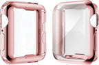 [2-Pack] JULK 40mm Case for Apple Watch New SE 3 (2025) / Series SE / 6/5 / 4 Screen Protector, Overall Protective Soft Case TPU HD Ultra-Thin Cover for iWatch, 1 Rose Pink + 1 Transparent by JULK