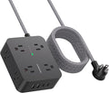 Power Strip Surge Protector 10 Ft Cord, HANYCONY Extension Cord Flat Plug with 8 Outlets 4 USB Ports(2 USB C), Wall Mount, Desk Charging Sation for Home Offcie by HANYCONY
