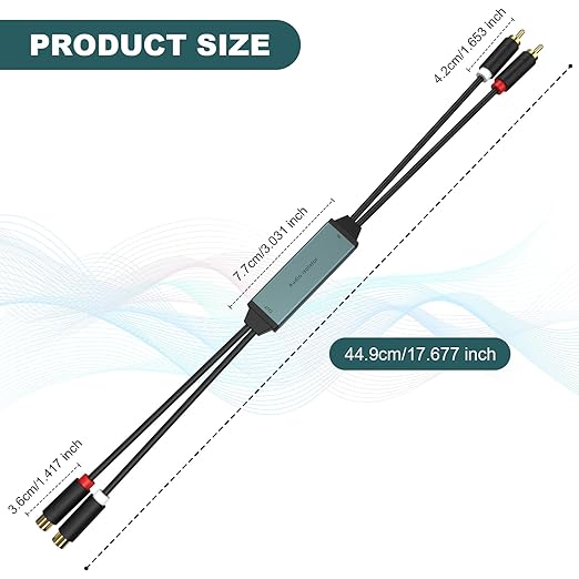 Hum Eliminator, RCA Ground Loop Noise Isolator, Dual Channel Audio Filter, Compatible with Computer, Amplifier, Vehicle Player, Car Audio Stereos and More - Image 2