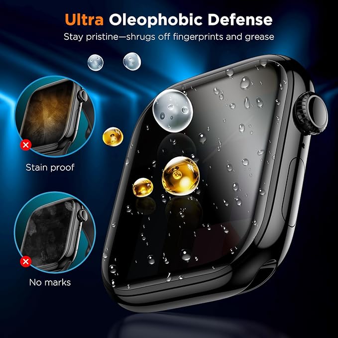 LK 4 Pack for Apple Watch Series 11/10 Screen Protector 42mm Privacy, [Anti-Spy] Upgrade Soft TPU Film Apple Watch 42mm Screen Protector, HD Ultra-thin Touch Sensitvie, Full Coverage - Image 6