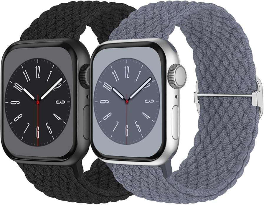 Braided Solo Loop Compatible with Apple Watch Band 38mm 40mm 41mm 42mm 44mm 45mm 46mm 49mm Women Men, Adjustable Stretchy Bands Elastic Sport Strap for iWatch Series 11 10 9 8 7 6 5 4 3 2 SE Ultra 3 2 by Butifacion