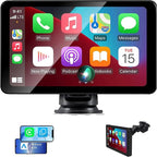 Apple Carplay Screen for Car, 7" HD Portable Car Stereo Touch Screen for Apple Carplay & Android Auto, Audio Receivers with Voice Control, Mirror Link, Bluetooth, Siri, AirPlay,GPS Navigation by HUTNVEA