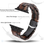 HOPO Compatible With Apple Watch Band 38mm 40mm 41mm 42mm 44mm 45mm 46mm 49mm,Resin Watch Strap Bracelet Wristband Fashion Lightweight Replacement For iWatch Bands Series 11 Ultra 10 9 8 7 6 5 4 3 2 1 SE for Women Men - Image 3