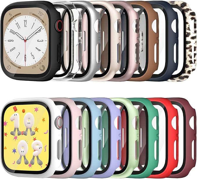 COMMUTER 16 Pack Case for Apple Watch SE 3/SE 2/SE/6/5/4 Screen Protector 40mm, Hard PC Ultra-Thin Protective Face Cover Built-in Tempered Glass Film for iWatch SE3 40mm by Unknown