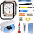 Compatible with Apple Watch 7/8 41mm Screen Replacement Front Lens LED Glass Replacement Repair Kit with Tools and Instructions (No LCD Screen) by Agzssl