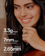 femometer Ring Air | Ultra-Thin Smart Ring | Sleep/Heart Rate/SpO2/Stress | Women's Health & Fertility Tracker with BBT Technology | Hot Flash Monitoring | Free Subscription - Size13 - Image 5
