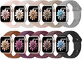 10 Pack Silicone Bands Compatible with Apple Watch 38mm 40mm 41mm 42mm 44mm 45mm 46mm 49mm Women Men, Soft Waterproof Replacement Wrist Sport Band for iWatch Series 11 10 9 8 7 6 5 4 3 2 1 SE Ultra by UnleashJoyUnlockTrueLife