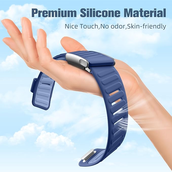 Getino Sport Band Compatible with Whoop 5.0 Bands One, Peak and Life/MG, Breathable Waterproof Silicone Adjustable Replacement Accessories Strap for Whoop Band 5.0 Fitness Activity Tracker, NavyBlue - Image 5