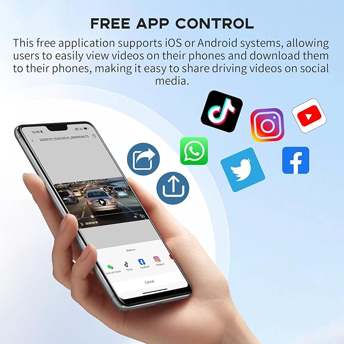 Largest 11.5" Portable Carplay Screen for Car, 4K Wireless Car Play & Android Auto, Upgrade Touchscreen with Dash Cam, App Control/Loop Recording/Backup Camera/Mirror Link/GPS/FM for All Vehicles - Image 3