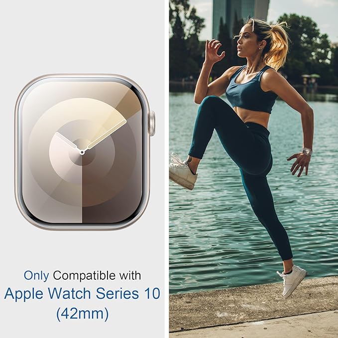 SWUU 6 Pack TPU Screen Protector Compatible with Apple Watch Series 11/10 42mm Screen Protector, Waterproof HD Soft Film for iWatch 11/10 42mm Clear - Image 2