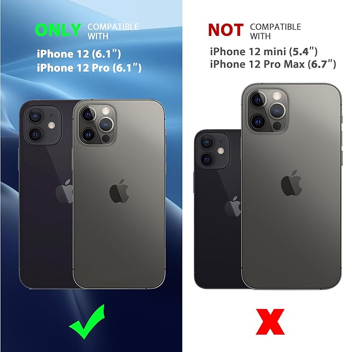 CACOE Magnetic Case for iPhone 12 & iPhone 12 Pro 2020 6.1 inch-Compatible with MagSafe & Magnetic Car Phone Mount,TPU Thin Phone Cases Cover Protective Shockproof Anti-Fingerprint(Dark Blue) - Image 3
