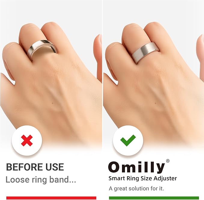 Smart Ring Size Adjuster - 120Pcs Invisible Fit for Oura Ring Gen 4/3, Samsung Galaxy Ring, Ultra Human Ring AIR, RingConn 2/1, Amazfit Helio - Loose Ring Sizing Kit, Comfortable & Discreet Accessorie - Image 6