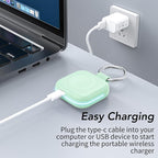HUOTO for Portable Apple Watch Charger, Mini Purse Keychain 1200mAh iWatch Charger Power Bank Wireless Battery Pack Travel Smart Watch Chargers for Apple Watch Series 11 10 9 8 7 6 5 4 3 2 SE Ultra 2 - Image 6