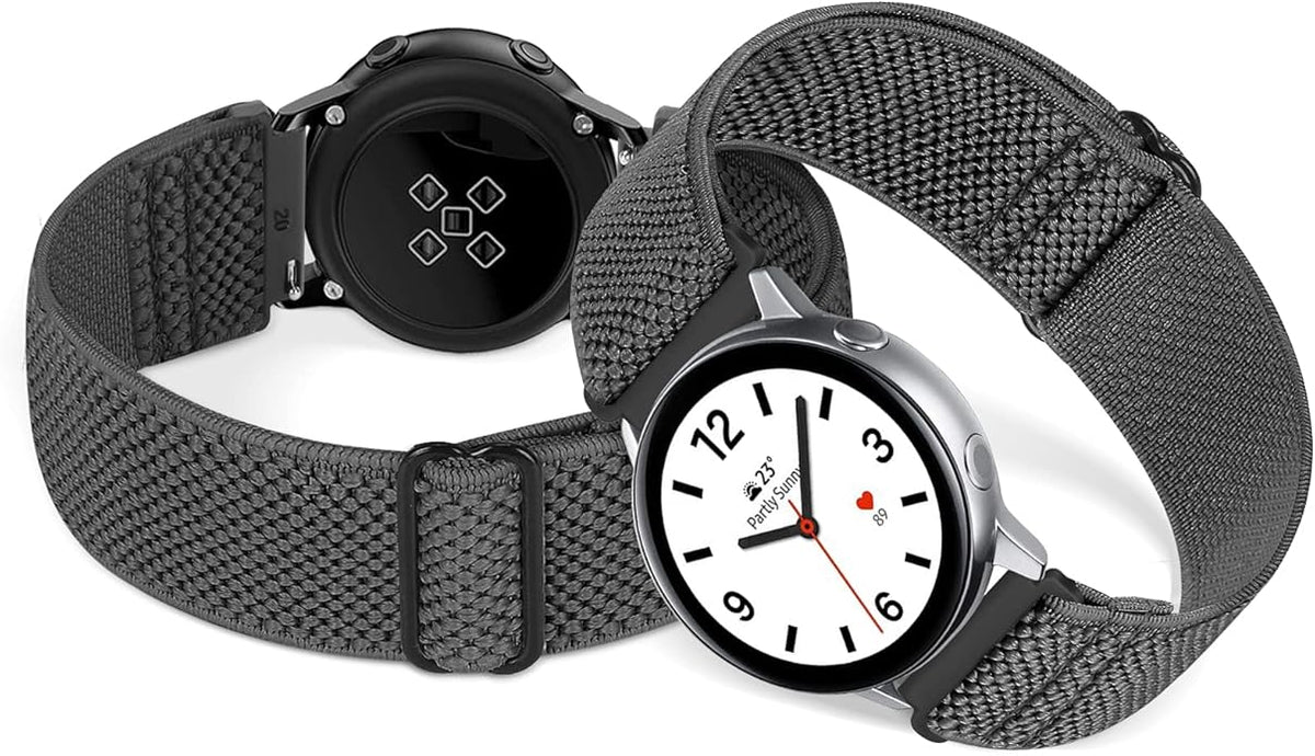 Compatible with 16mm 18mm 19mm 20mm 22mm 24mm Watch Bands Quick Release Replacement Wristband,Adjustable Stretchy Nylon Solo Loop Straps Fabric Braided Sport Elastic Bands for Men Women - Image 5