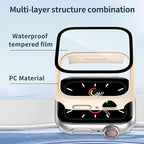Waterproof Case for Apple Watch Series 9 Series 7 8 45mm, Built-in Screen Protector with Tempered Glass [Touch Sensitive] Cover for iWatch S9/S8/S7 Accessories 45mm, Rose Gold - Image 7