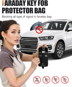 Faraday Pouch for Car Keys (2 Pack), Suede Leather Faraday Bag for Key Fob with Wristband, Car RFID Signal Blocking Holder, Anti-Theft Key Fob Protector Case (Medium Size) - Image 8