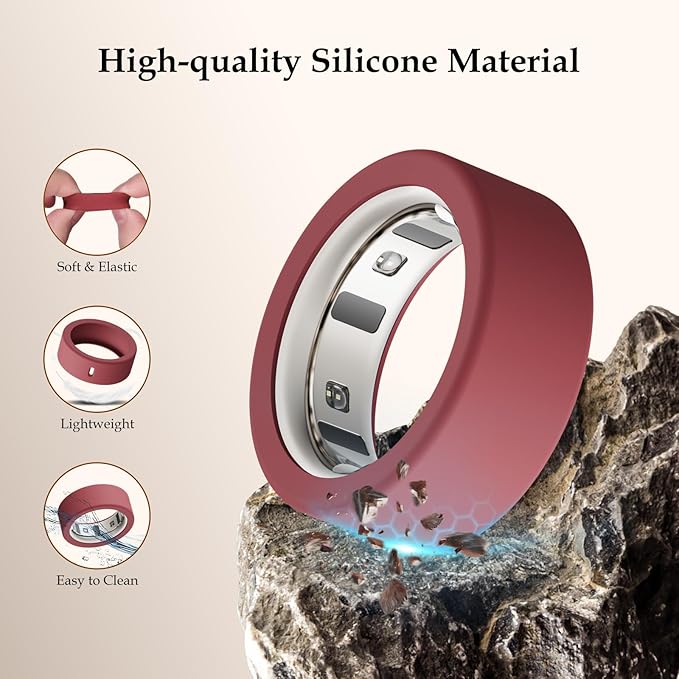 15 Pack Cover Compatible with Oura Ring Gen 4/4 Ceramic/Gen 3 Horizon/Gen 3 Heritage Case, Anti-Scratch Silicone Protector for Women Men Working Out Gym, Support Charging with Cover on - Image 5