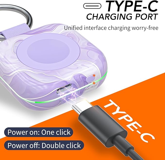 HUOTO Portable Wireless Charger for Apple Watch Magnetic iwatch Charger 1200mah Power Bank Camping Travel Essentials Watch Charger for Series 11/10/9/8/7/6/Se/5/4/3/2/1/Ultra/Ultra 2/Ultra 3 - Image 4