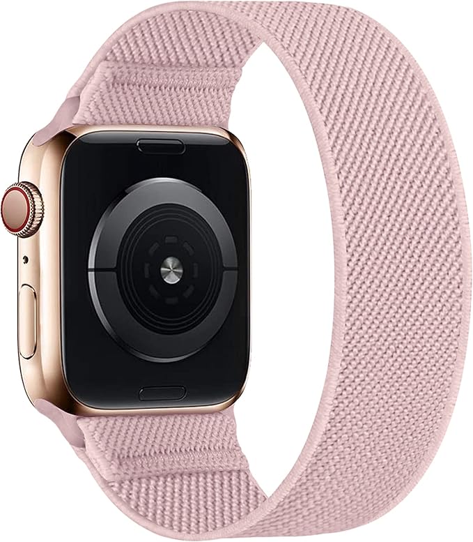 Stretchy Nylon Solo Loop Bands Compatible with Apple Watch 38mm 40mm 41mm 42mm 44mm 45mm 46mm 49mm Ultra 2 iWatch Series 11 10 9 8 7 SE 6 5 4 3 2 1 Strap,Sport Elastic Braided Women Men by ENJINER