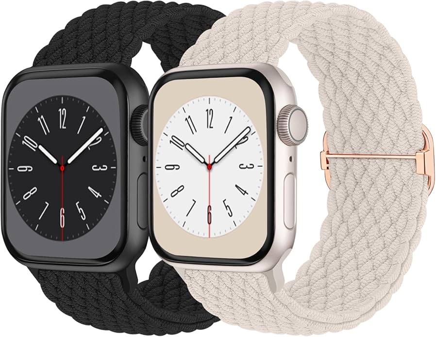 Braided Solo Loop Compatible with Apple Watch Band 38mm 40mm 41mm 42mm 44mm 45mm 46mm 49mm Women Men, Adjustable Stretchy Bands Elastic Sport Strap for iWatch Series 11 10 9 8 7 6 5 4 3 2 SE Ultra 3 2 by Butifacion