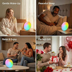 Wake Up Light Sunrise Alarm Clock for Bedroom, 17 Nightlights, Sound Machine with 5W Bluetooth Speaker, 25 Soothing Sounds, SleepTimer, Dual Alarms, FM Radio, Ideal Gift for Baby, Kids, Adults, Senior - Image 10