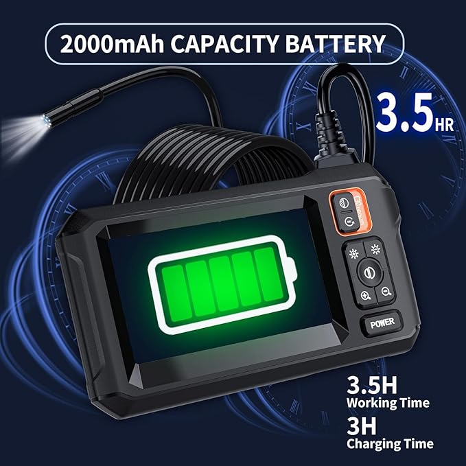 Daxiongmao Endoscope Camera with Light, 1080P HD Borescope, IP67 Waterproof Snake Camera – Ideal for Inspecting Walls, Vents, Automotive Engines, Pipes – A Great Gift Tool for Men (50ft) - Image 5