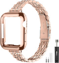 QUNDAXI Slim Watch Band Compatible with Apple Watch 41mm 45mm 42mm 44mm 40mm 38mm Metal Stainless Steel Watchband Suitable for iWatch 11/10/9/8/7/6/5/4/3/2/1/SE Series Women Luxury Strap by QUNDAXI