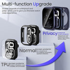 Goton Privacy Waterproof Case Compatible for Apple Watch Series 11/10 Screen Protector 46mm, Anti Spy Face Cover Back Bumper for iWatch Accessories - Image 3