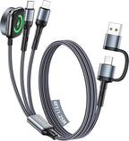 Upgraded Travel Essentials for 3 in 2 Multi Charging Cable for iPhone 17 Charger USB C Cord, Car RV Camping Essentials Compatible with iPhone 17/16/15-12 by ZONLELE