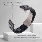 V.R.HOPE Resin Watch Band Compatible with Apple Watch Band for Women 38mm 40mm 41mm 42mm Starlight Fashion Lightweight Bracelet Strap for iWatch Series 11/10/9/8/7/6/5/4/3/2/1/SE3(Marble Black) - Image 4