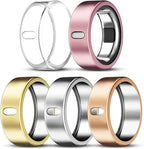 ZOOROO 5 Pack Cover Compatible with Oura Ring Gen 4/Oura Ring Gen 3/3 Horizon, Support Charging with Cover on, Anti-Scratch TPU Protector for Women Men (Clear+Silver+Gold+Rosegold+Pink, Size 6) by ZOOROO