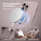 Magnetic for iPhone 16 Pro Case, [Full Camera Protection][Compatible with MagSafe] Cute Wave Frame Silicone Shockproof Protective Phone Case for iPhone 16 Pro 6.3", Hazel - Image 2